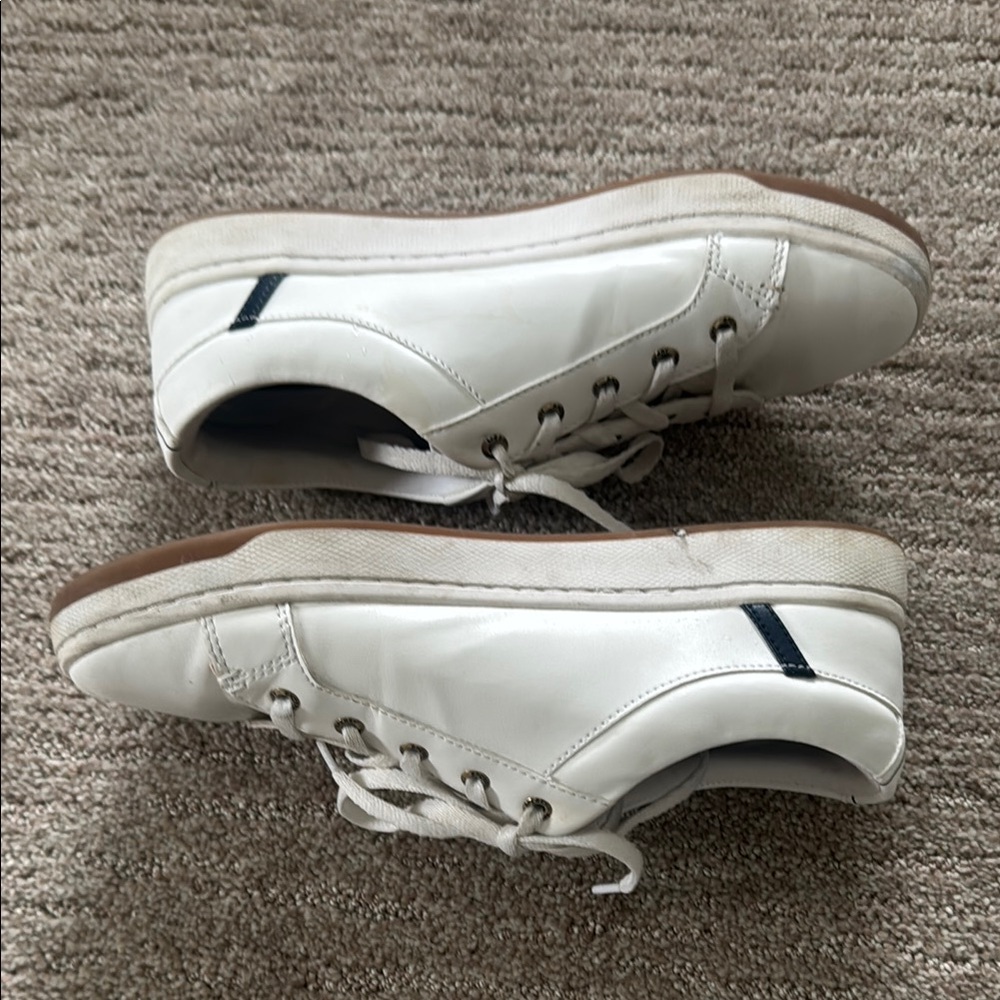 Sperry Women's White Leather Top-sider Sneakers - Picture 4 of 9